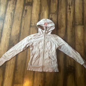 LuluLemon light pink scuba hoodie. Size 4